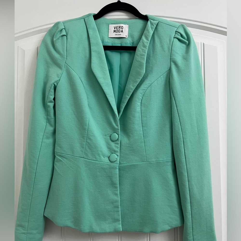 Vero Moda casual blazer, aqua color, size EU36 (approx size 6)